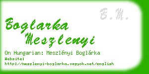 boglarka meszlenyi business card