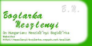 boglarka meszlenyi business card